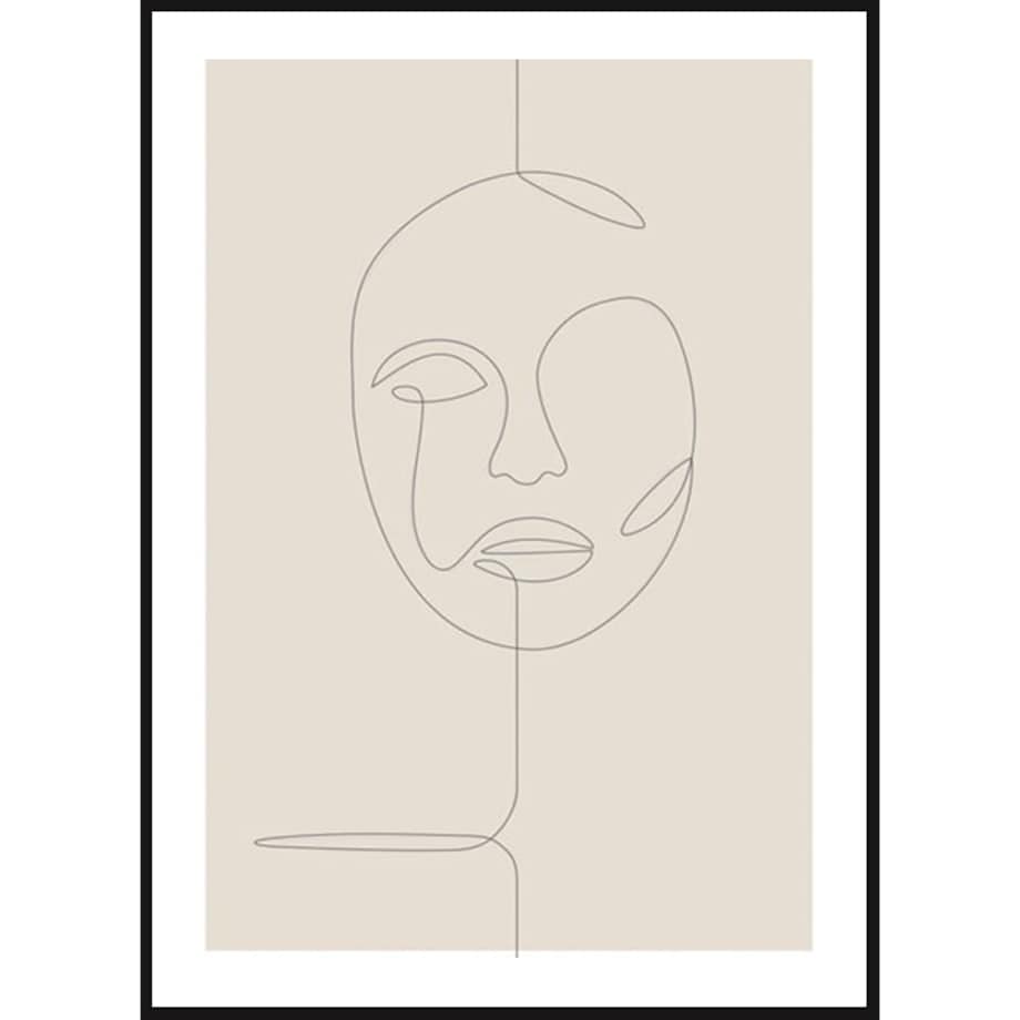 Poster Story, Plakat, Obraz - Twarz w Konturach