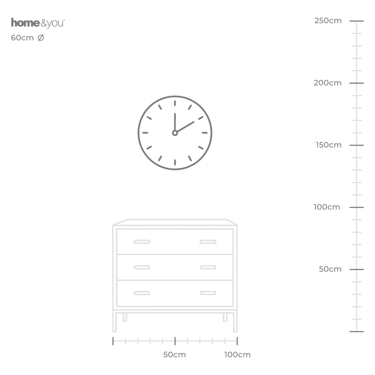 industrialny zegar ścienny imperial ø 60 cm