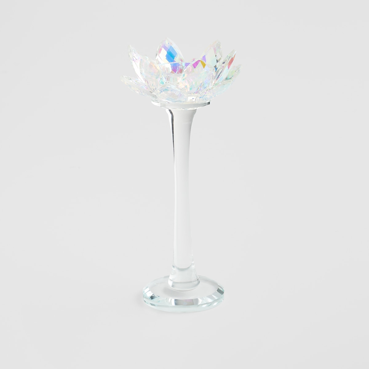 Świecznik Cristal shine stand z motywem kwiatowym