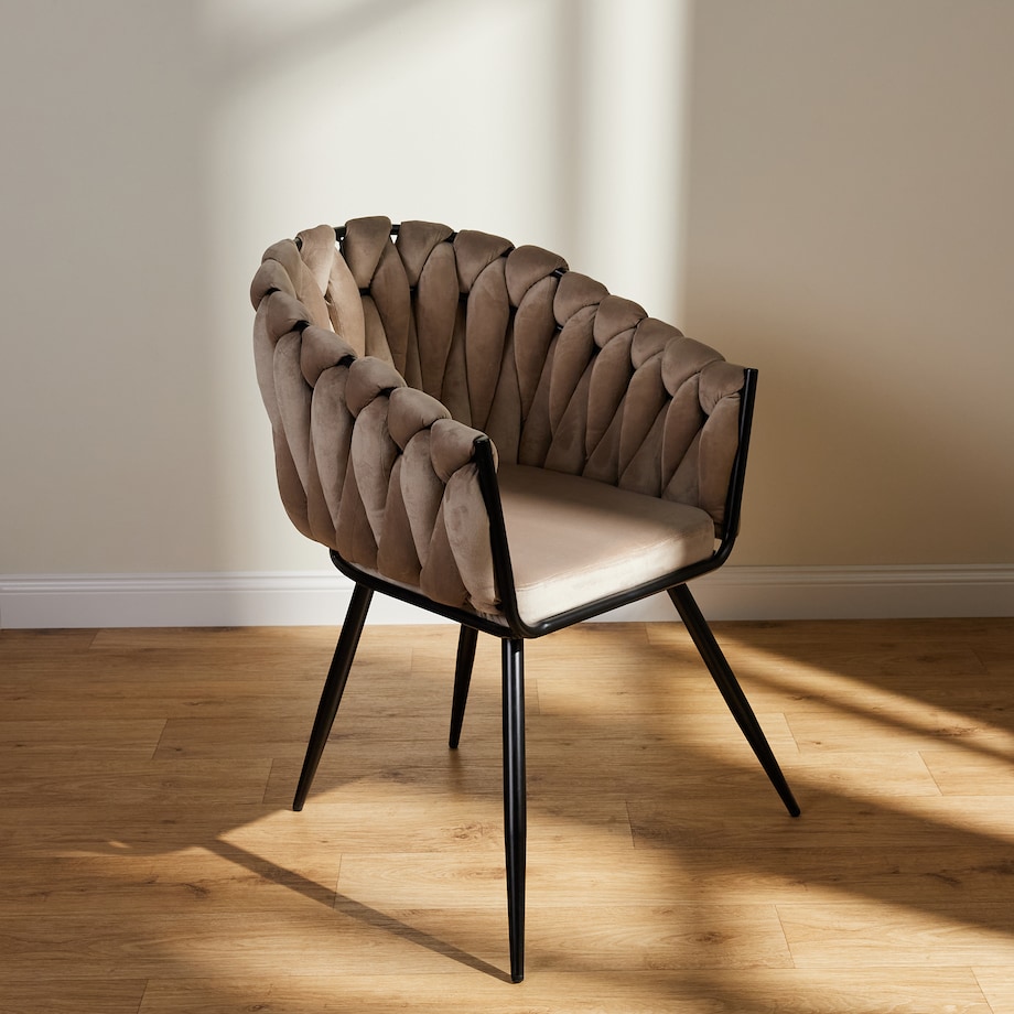 Eleganckie krzesło z weluru fannie