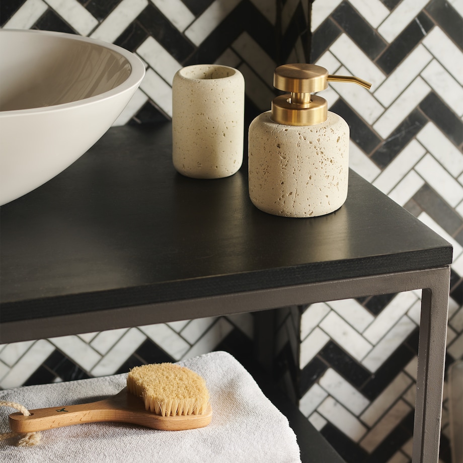 Dozownik łazienkowy z masy żywicznej kamienny efekt alis