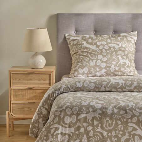 Pościel z bawełny satynowej Misne 140x200 cm z motywem zwierząt leśnych