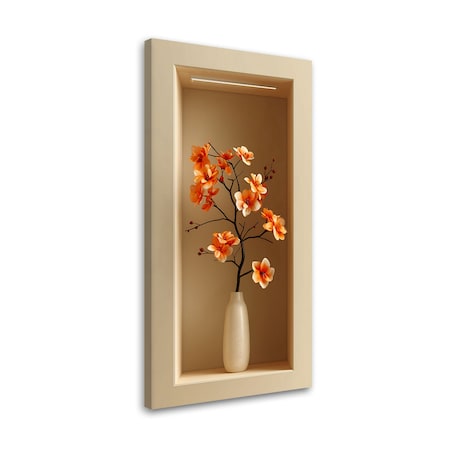 Obraz nowoczesny do salonu sypialni, Kwiaty rośłiny w wazonie we wnęce 40x80