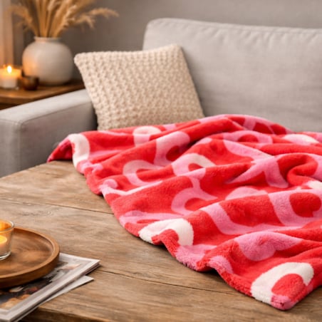 Drukowany koc Cozy Love 130x170 cm