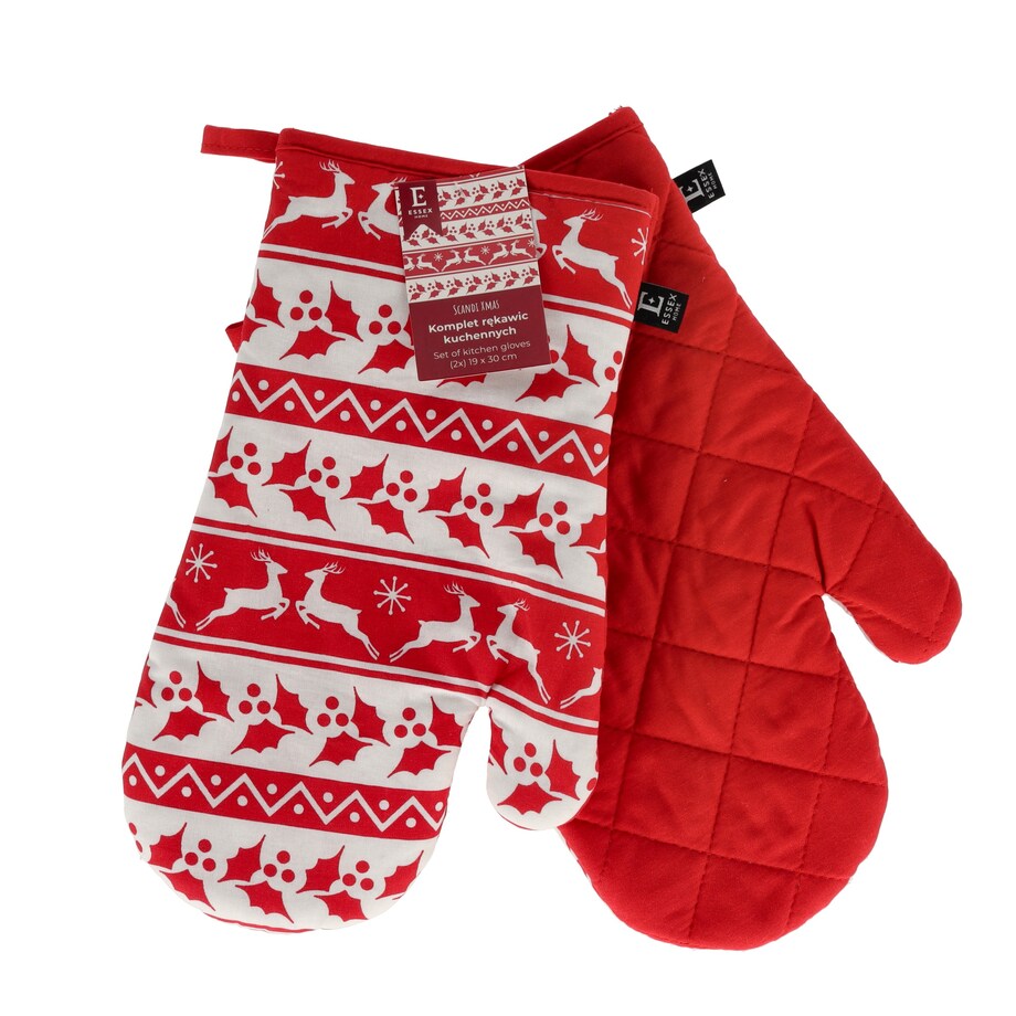 Komplet Rękawic Kuchennych Scandi xmas 19x30 cm