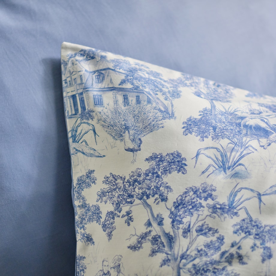 Pościel z bawełny satynowej Evite 160x200 cm z motywem pejzażu