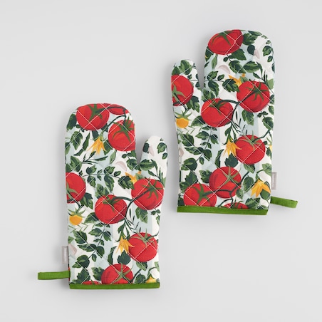 Komplet Rękawic Kuchennych Tobasi 18x30 cm z motywem warzyw