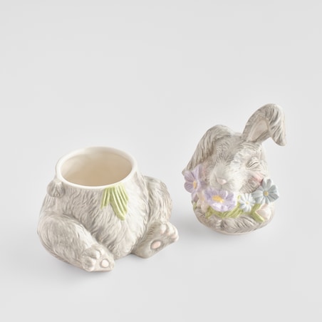 Pojemnik Pasquile z motywem kwiatowym i królika