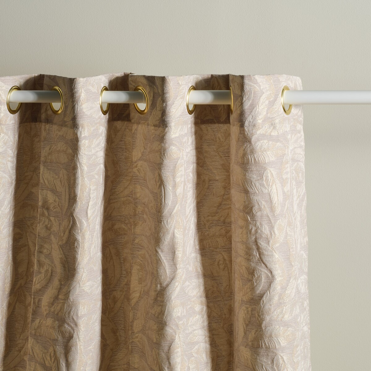 Zasłona Żakardowa Sparkleaf 140x250 cm z motywem liściastym