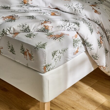 Prześcieradło Z Gumką Hivros 160x200 cm z motywem choinki