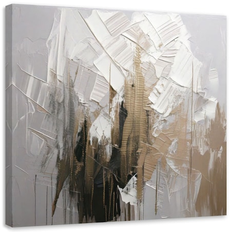 Feeby Obraz do salonu, Abstrakcja Tekstura Neutralne Barwy 60x60