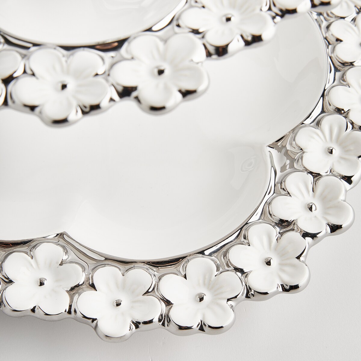 Patera Piętrowa Flosales z motywem kwiatowym