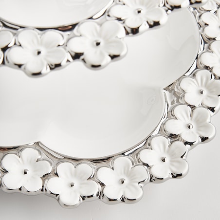 Patera Piętrowa Flosales z motywem kwiatowym