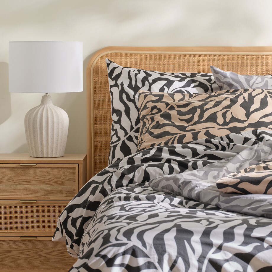 Pościel Bawełniana Kamea 160x200 cm z motywem liściastym