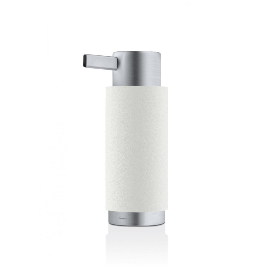 Dozownik do mydła ARA - biały, stal matowa, polystone, 17x7,5x6 cm