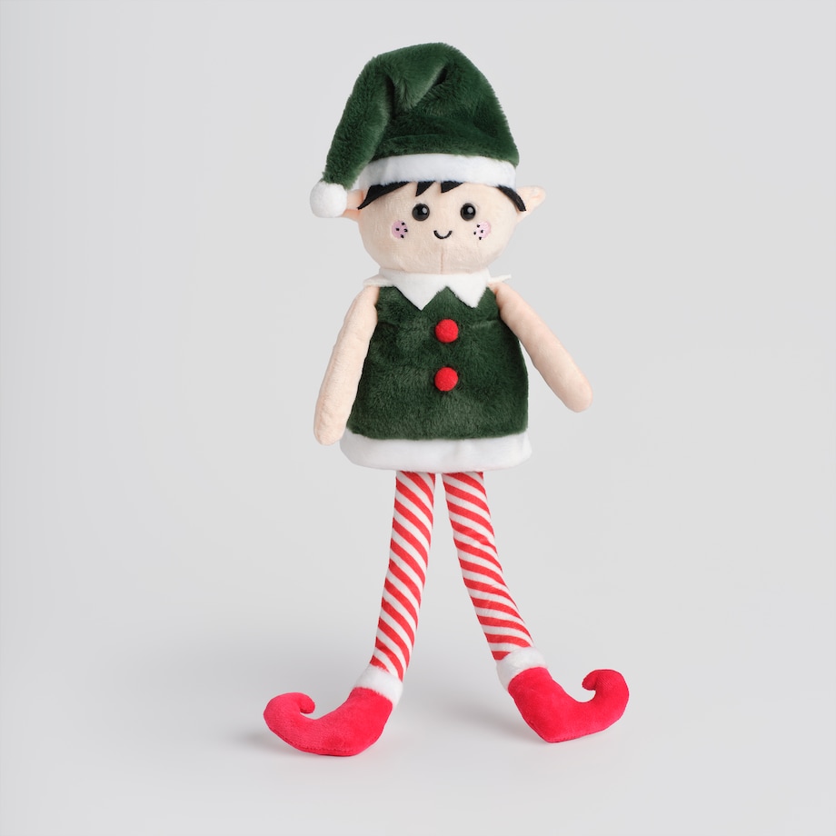 Przytulanka Elfi z motywem mikołaja