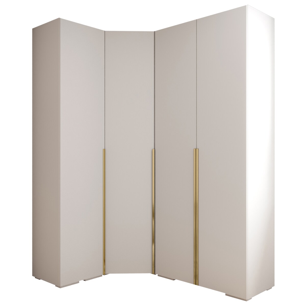 Garderoba wysoka do przedpokoju INOVA 1 Z3 biały+złoty
