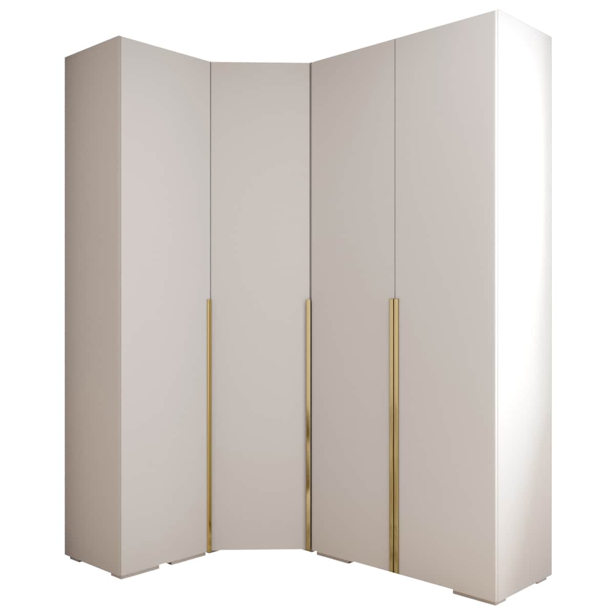 Garderoba wysoka do przedpokoju INOVA 1 Z3 biały+złoty