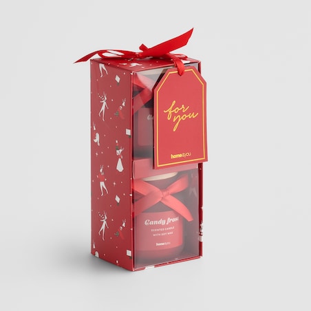 Komplet Świec Zapachowych Olinerini z motywem renifera