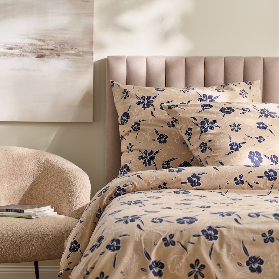 Pościel Bawełniana Damoris 160x200 cm z motywem kwiatowym