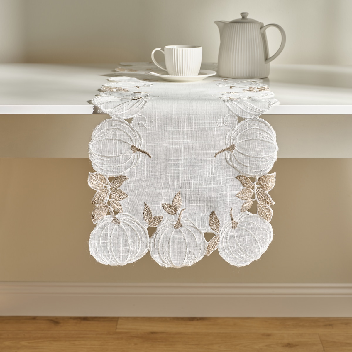 Bieżnik Haftowany Pumpinos 35x180 cm z motywem dyni