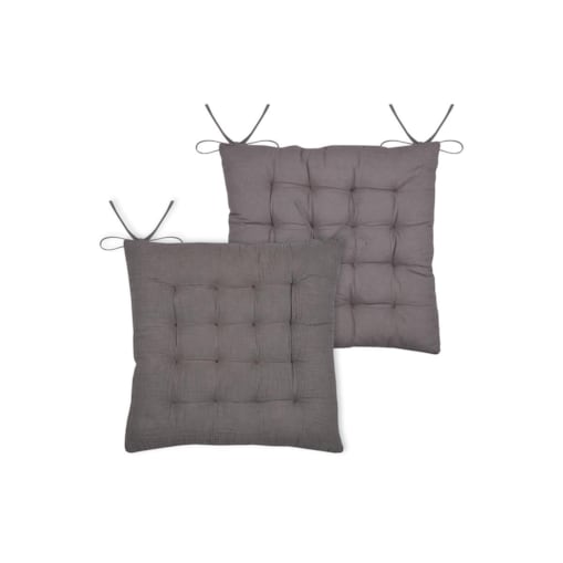 Poduszka na krzesło wiązana COLINE, 100% bawełny, 38 x 38 cm