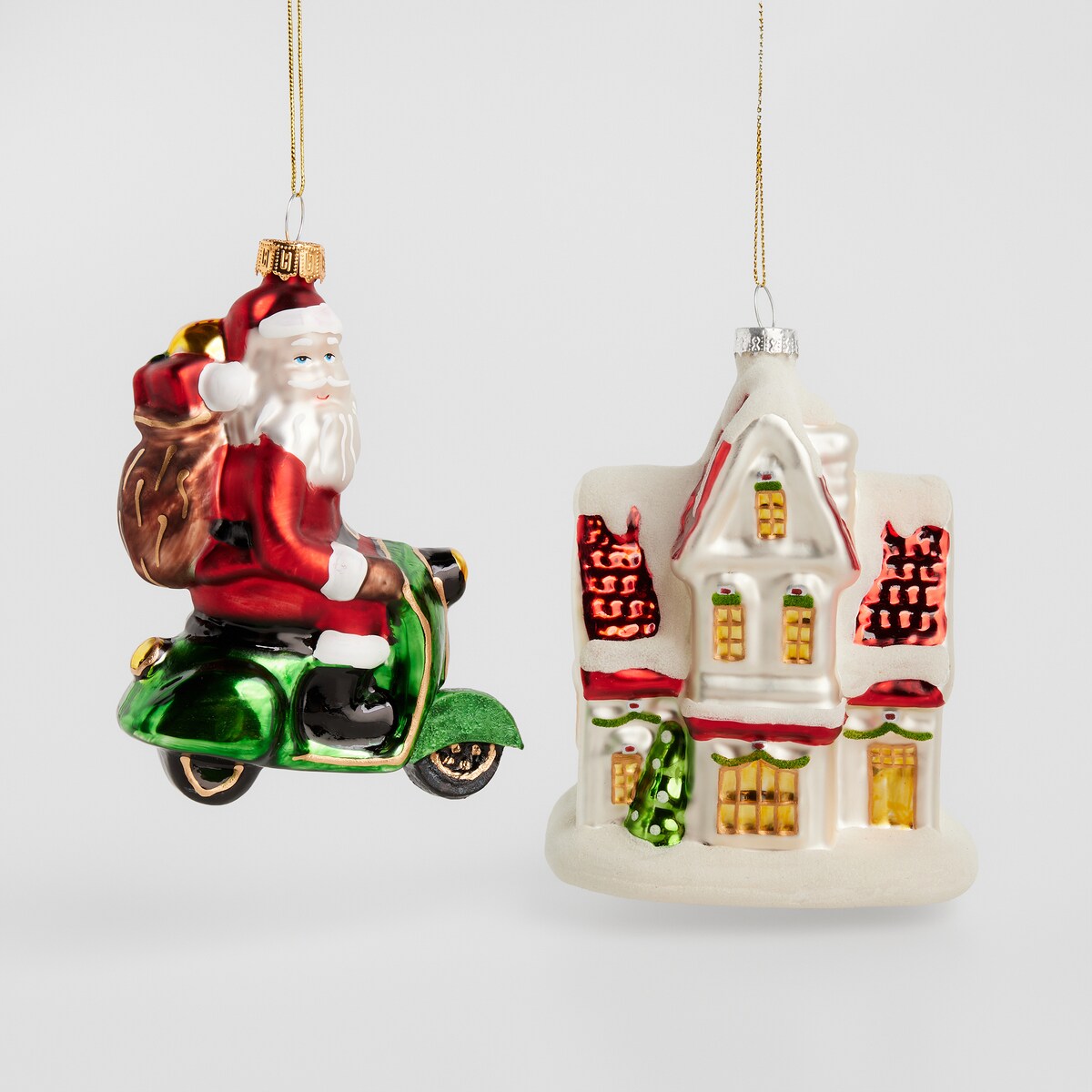 Bombka szklana Roller z motywem mikołaja