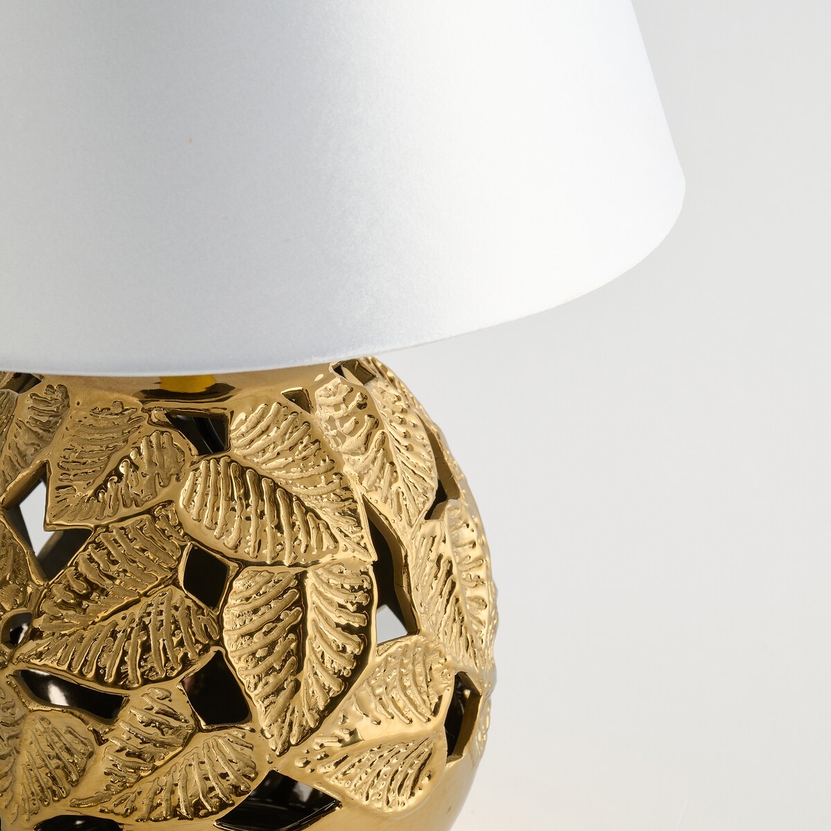 Lampa Stołowa Lefsi z motywem liściastym