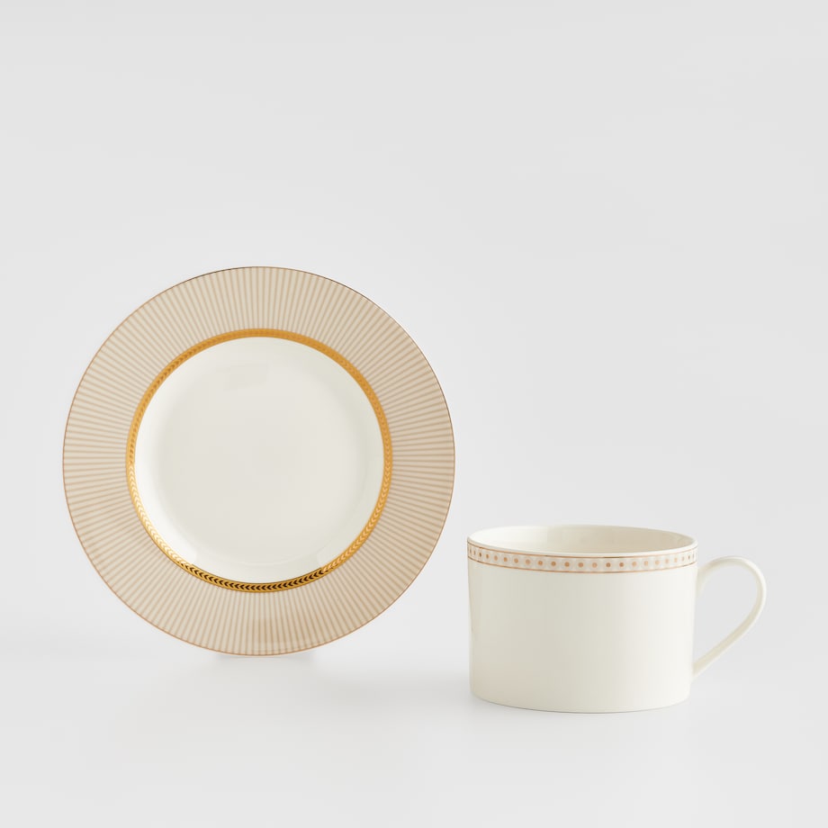 Filiżanka Ze Spodkiem Galanta z motywem geometrycznym