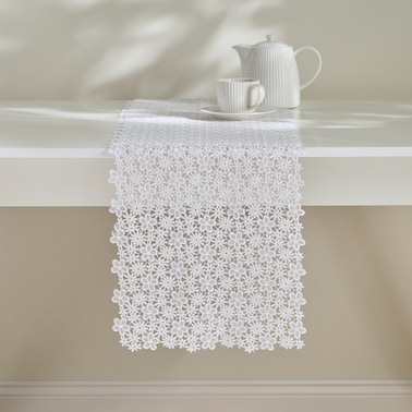 Bieżnik koronkowy Florina 35x180 cm z motywem kwiatowym