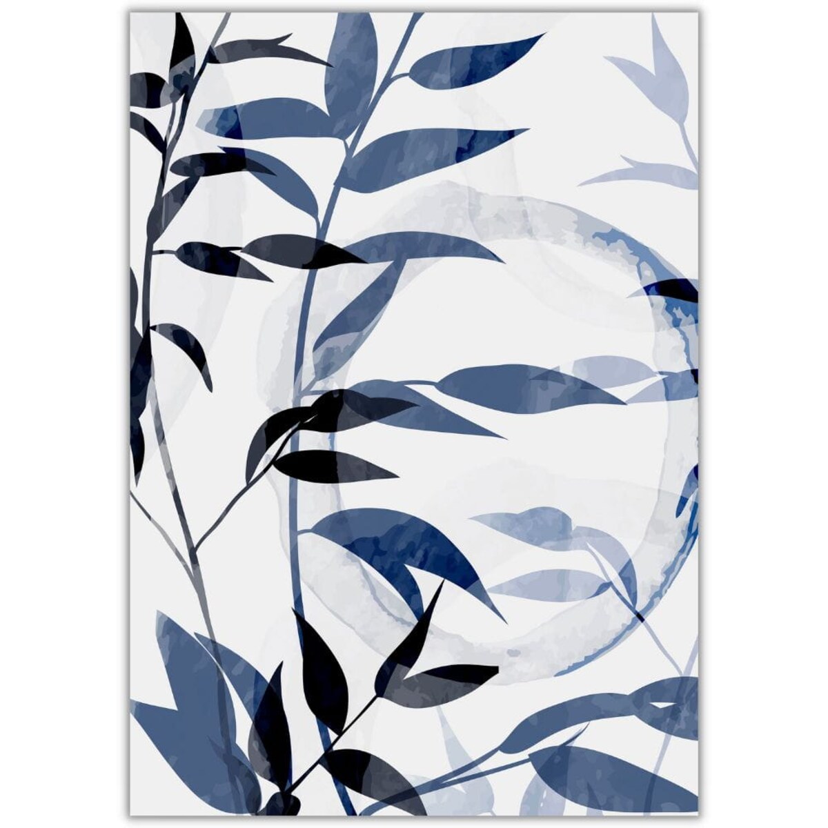 plakat blue botanical art 2 30x40 cm