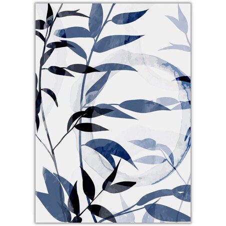 plakat blue botanical art 2 30x40 cm