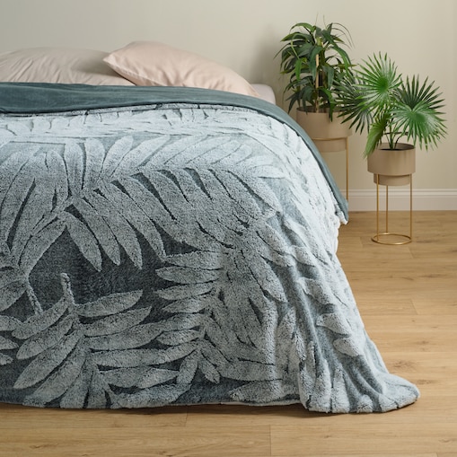 Drukowana futrzana narzuta na łóżko Valerina 180x200 cm