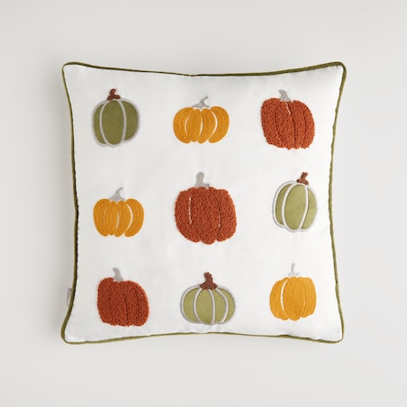 Poszewka Haftowana Pumpkinio 45x45 cm z motywem dyni