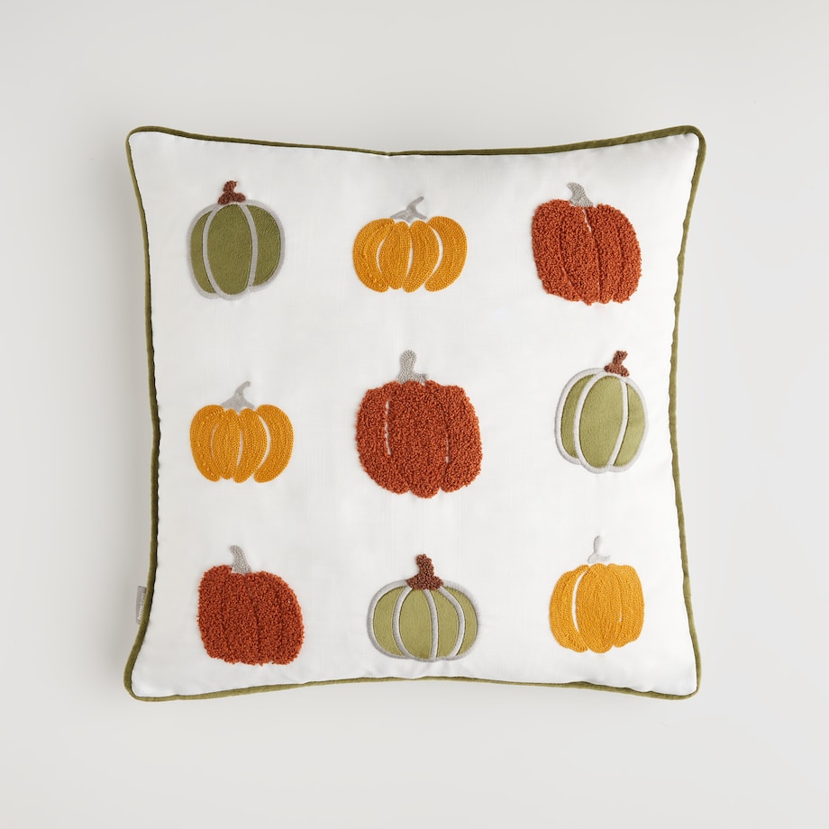 Poszewka Haftowana Pumpkinio 45x45 cm z motywem dyni