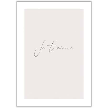plakat je t'aime 21x30 cm