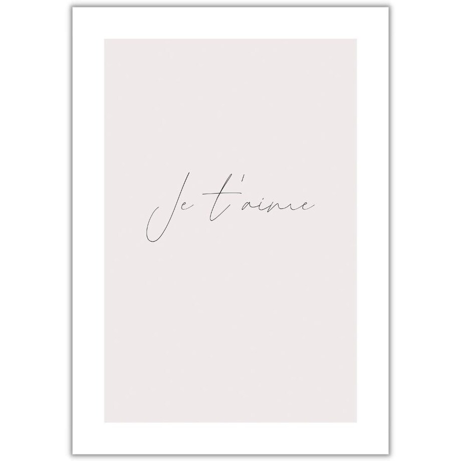 plakat je t'aime 21x30 cm