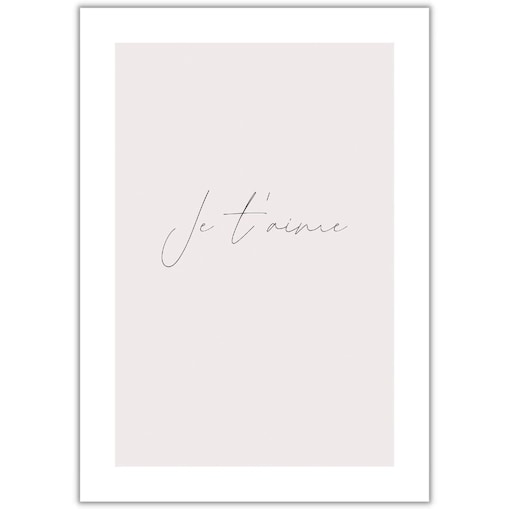 plakat je t'aime 21x30 cm
