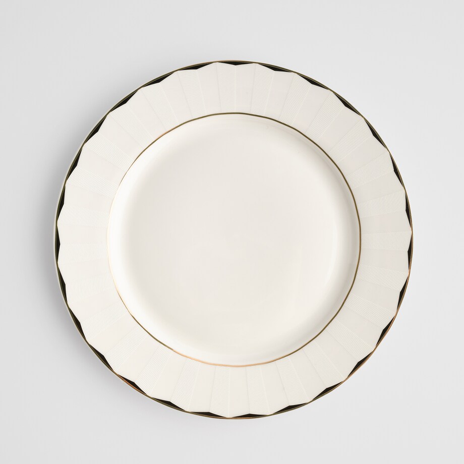 Talerz Obiadowy Olea z motywem geometrycznym