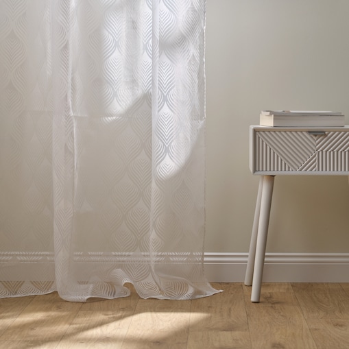 Firana Danno 140x250 cm z wzorem geometrycznym