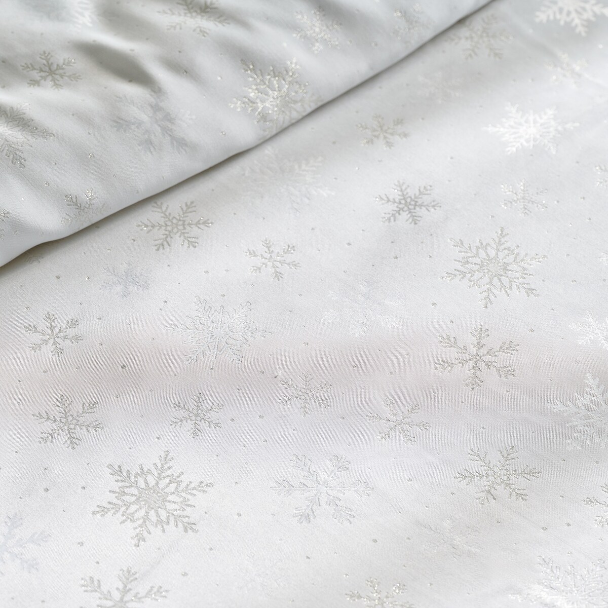 Pościel Żakardowa Preciosita 200x220 cm z motywem śnieżynki