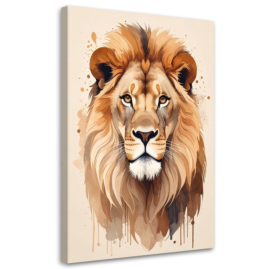Obraz do salonu biura jadalni, Lew portret zwierzęta afrykańskie natura 40x60 cm