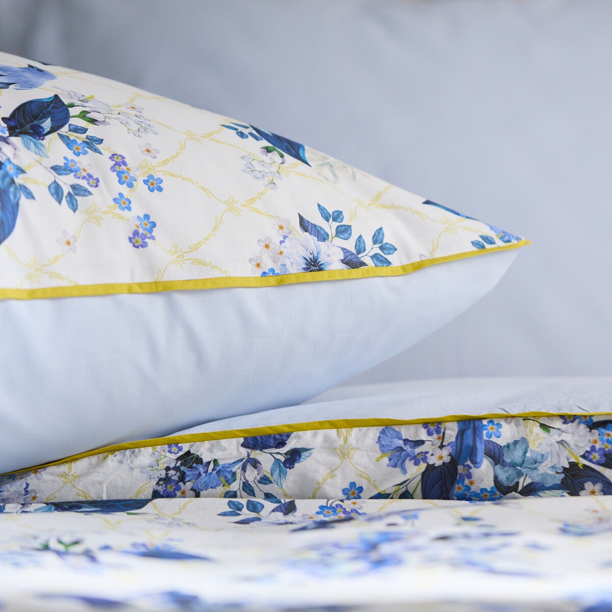 Pościel bawełniana z lamówką Lemondio 160x200 cm