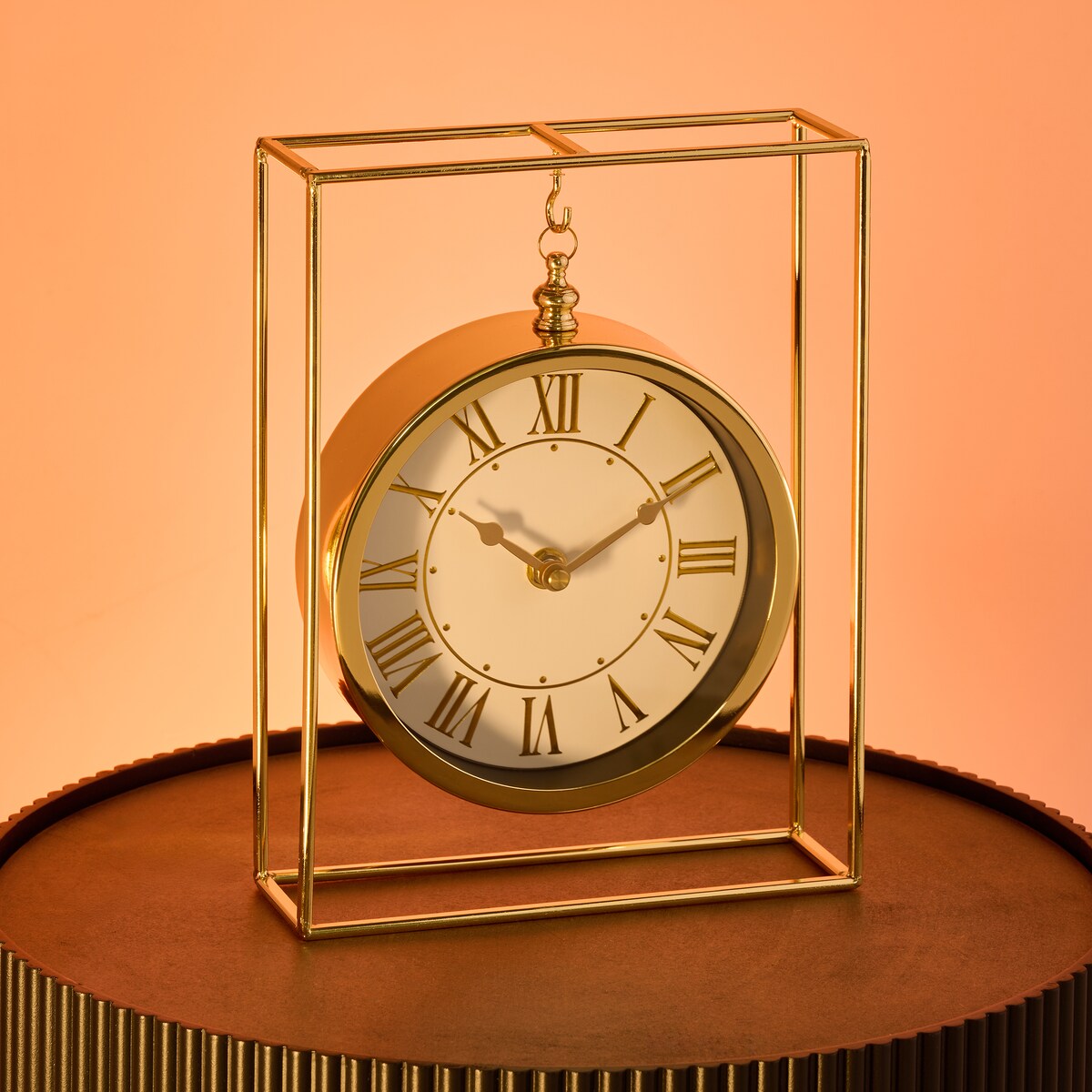 Zegar Stojący Luminis z motywem geometrycznym