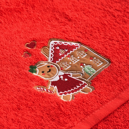 Komplet ręczników dekoracyjnych do twarzy lub rąk 2szt Ginno 30x50 cm z motywem piernika