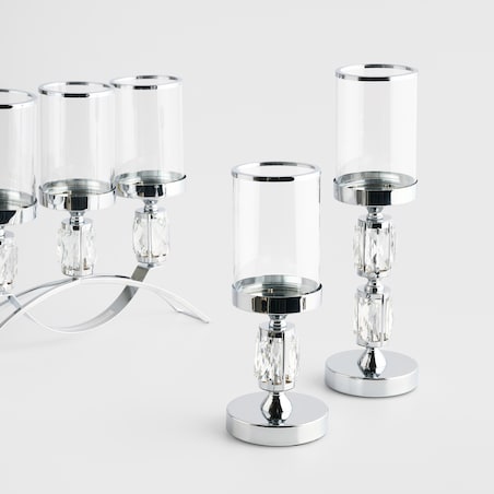 Świecznik Noova z motywem geometrycznym