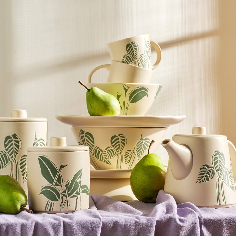 Pojemnik Leavi z motywem tropikalnym