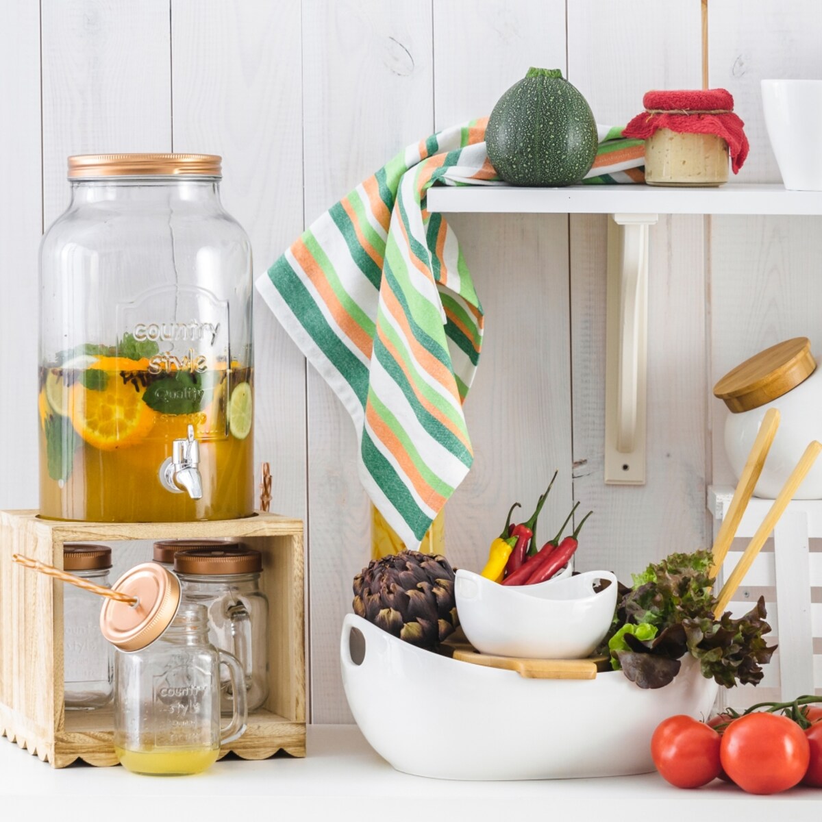 Słoik Z Kranikiem I Kubkami Picnico