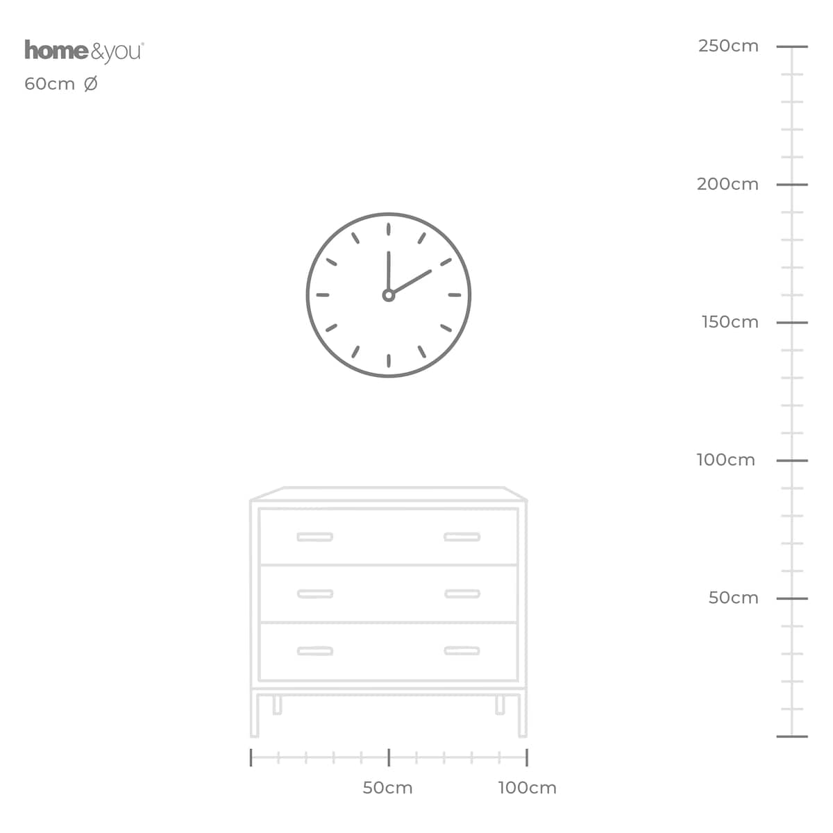 industrialny zegar ścienny fusion ø 60 cm