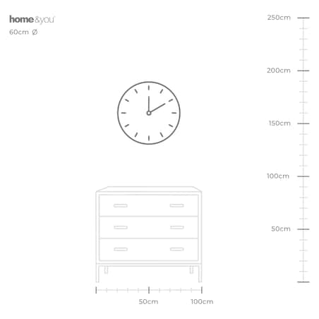 industrialny zegar ścienny fusion ø 60 cm